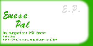 emese pal business card