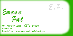 emese pal business card